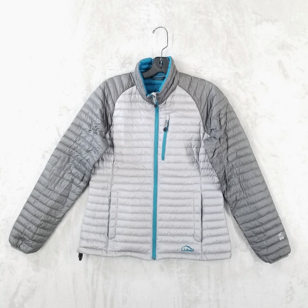 L.L. Bean Ultralight 850 Down Jacket Women's S Gray Pertex DownTek Packable